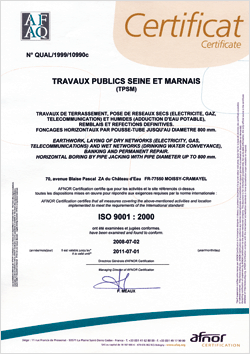 CERTIFICAT ISO 9001