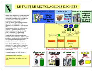 LE TRI ET LE RECYCLAGES